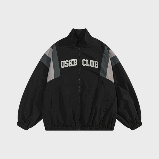 Patchwork Windbreaker Jacket